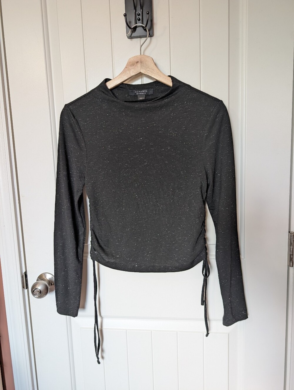 All Saints Beta Shimmer Top W4 US Black/Metallic